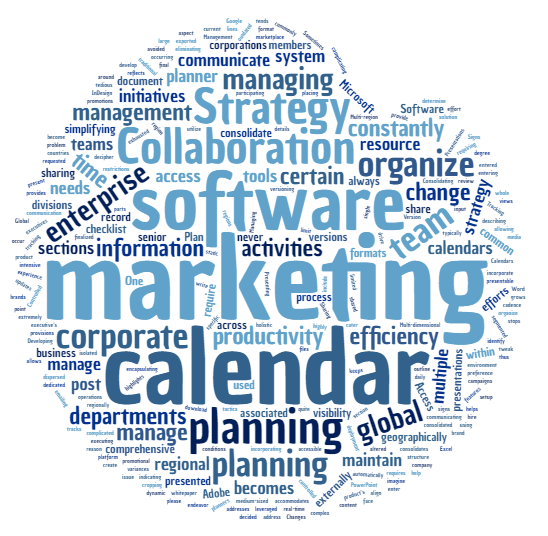 What should a marketing calendar include?